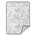 thumbnail image 1 of ABPHQTO Unicorns Fleece Blanket Fleece Back Throw Blanket 58x80 Inch, 1 of 1