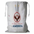 thumbnail image 1 of ABPHQTO Usa Over White Storage Basket Laundry Bag with Drawstring 18x24 Inch, 1 of 3