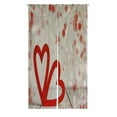 thumbnail image 1 of ABPHQTO Valentine Day Hearts On White Wooden Japanese Noren Curtain Doorway Door Window Treatment Curtains Cotton Linen Curtain 85x150 cm, 1 of 1