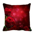 thumbnail image 1 of ABPHQTO Valentine Hearts Red Roses Pillow Case Pillow Cover Pillow Protector Two Sides For Couch Bed 18x18 Inch, 1 of 1