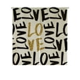thumbnail image 1 of ABPHQTO Valentine'S Day Brush Lettered Text In Gold Glitter Black Japanese Noren Curtain Doorway Door Window Treatment Curtains Cotton Linen Curtain 85x150 cm, 1 of 1