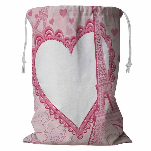 ABPHQTO Valentine'S Day Storage Basket Laundry Bag with Drawstring 24x32 Inch