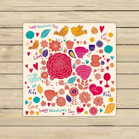 ABPHQTO Valentine Towels,Beach Bath Pool Sprot Travel Hand Spa Towel 13x13 Inch