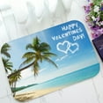 thumbnail image 1 of ABPHQTO Valentines Day Tropical Beach Coconut Palm Trees Doormat Entrance Rug Area Rug Floor Mat Home Decor 23.5x16.7 Inch, 1 of 1