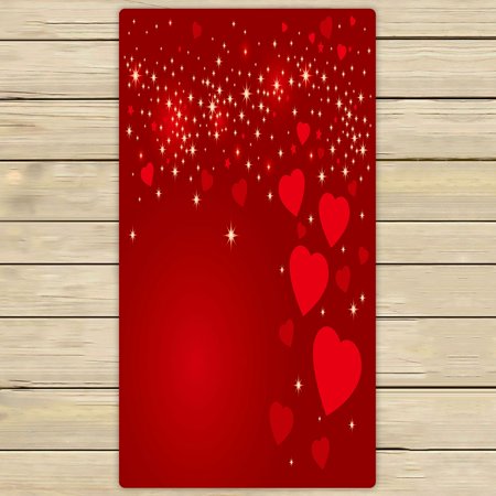 ABPHQTO Valentines Towels,Beach Bath Pool Sprot Travel Hand Spa Towel 30x56 Inch