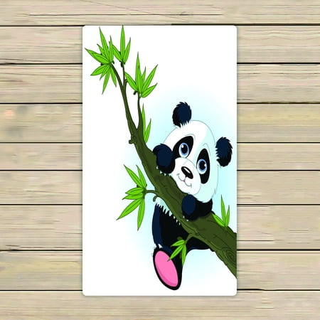 ABPHQTO Very Cute Giant Panda Climbing Tree Towels,Beach Bath Pool Sprot Travel Hand Spa Towel 16x28 Inch