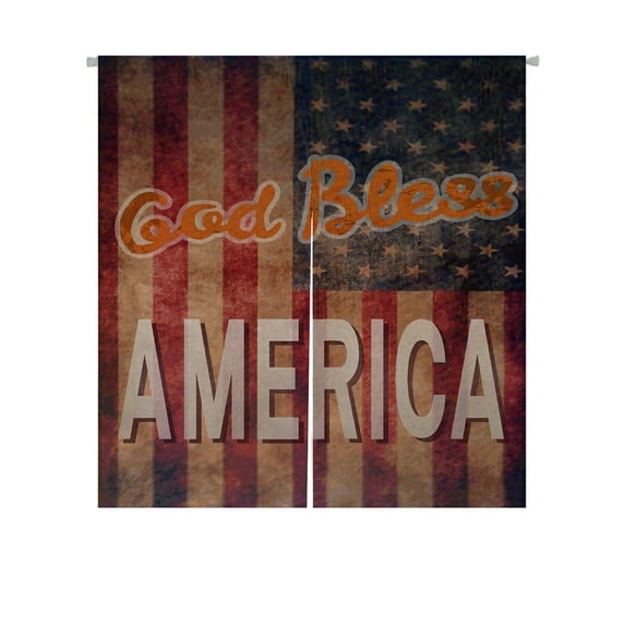 ABPHQTO Vintage Bless America Japanese Noren Curtain Doorway Door Window Treatment Curtains Cotton Linen Curtain 85x150 cm