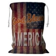thumbnail image 1 of ABPHQTO Vintage Bless America Storage Basket Laundry Bag with Drawstring 24x32 Inch, 1 of 3