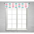 thumbnail image 1 of ABPHQTO Vintage Cartoon Colorful Pineapple Window Curtain Valance Rod Pocke 54x12 Inch, 1 of 1
