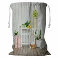 thumbnail image 1 of ABPHQTO Vintage Easter Decoration With Eggs And Tulip Flowers Storage Basket Laundry Bag with Drawstring 18x24 Inch, 1 of 3