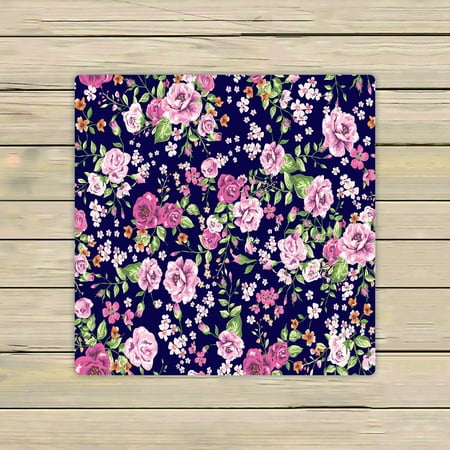 ABPHQTO Vintage Floral Towels,Beach Bath Pool Sprot Travel Hand Spa Towel 13x13 Inch