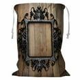 thumbnail image 1 of ABPHQTO Vintage Iron Frame On The Wall Storage Basket Laundry Bag with Drawstring 24x32 Inch, 1 of 3