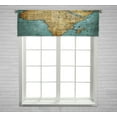 thumbnail image 1 of ABPHQTO Vintage Map Africa Nuremberg Germany Window Curtain Valance Rod Pocket 54x18 inch Inch, 1 of 1