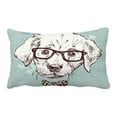 thumbnail image 1 of ABPHQTO Vintage Of Hipster Puppy With Glasses Pillow Case Pillow Cover Pillow Protector Two Sides For Couch Bed 20x30 Inch, 1 of 1