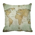thumbnail image 1 of ABPHQTO Vintage Old World Map Pillow Case Pillow Cover Pillow Protector Two Sides For Couch Bed 18x18 Inch, 1 of 1