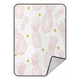 thumbnail image 1 of ABPHQTO Vintage Pineapple Rose Quartz Modern Color Fleece Blanket Fleece Back Throw Blanket 58x80 inch, 1 of 1