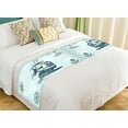thumbnail image 1 of ABPHQTO Vintage Sailing Ship Lighthouse Ship Wheel Anchor World Map Bed Runner Bedding Scarf Bed Decoration 20x95 inch, 1 of 1