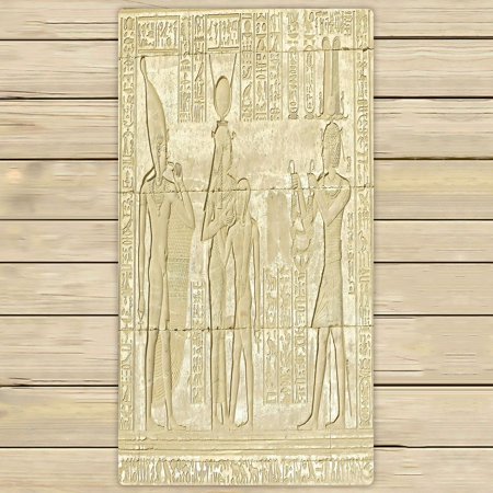 ABPHQTO Wall Carving On Temple Dendra Towels Beach Bath Pool Sprot Travel Hand Spa Towel 30x56 Inch