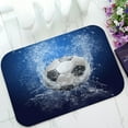 thumbnail image 1 of ABPHQTO Water Drops Around Soccer Ball On Blue Doormat Entrance Rug Area Rug Floor Mat Home Decor 23.5x16.7 Inch, 1 of 1