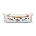 thumbnail image 1 of ABPHQTO Watercolor Bull Skull Flowers Feathers Body Pillow Covers Pillow Case Protector Pillowcase 20x60 Inch, 1 of 1