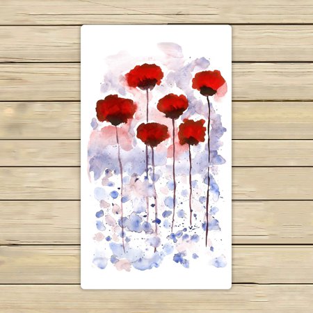 ABPHQTO Watercolor Poppies Towels Beach Bath Pool Sprot Travel Hand Spa Towel 16x28 Inch