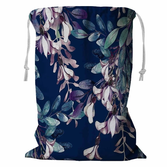 ABPHQTO Watercolor Robinias Storage Basket Laundry Bag with Drawstring 18x24 Inch