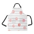 thumbnail image 1 of ABPHQTO Watercolor Stroke Pattern With Pink Glittering Textured Circles Apron Home Kitchen Apron with Pockets, 1 of 1