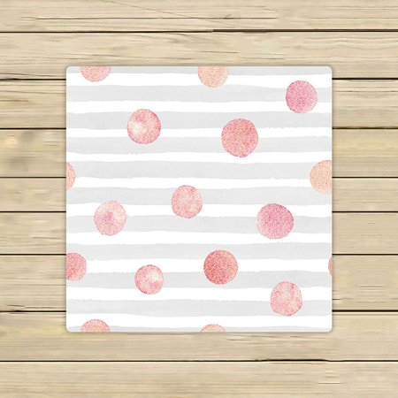 ABPHQTO Watercolor Stroke Pattern With Pink Glittering Textured Circles Towels Beach Bath Pool Sprot Travel Hand Spa Towel 13x13 Inch