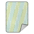 thumbnail image 1 of ABPHQTO Wave Stripe Fleece Blanket Fleece Back Throw Blanket 58x80 Inch, 1 of 1