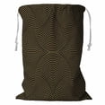 thumbnail image 1 of ABPHQTO Wavy Geometrical Gold Twinkles Dark Fan Shaped Firework Storage Basket Laundry Bag with Drawstring 24x32 Inch, 1 of 3