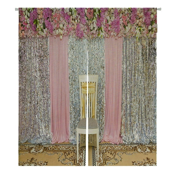 ABPHQTO Wedding Flowers Japanese Noren Curtain Doorway Door Window Treatment Curtains Cotton Linen Curtain 85x150 cm