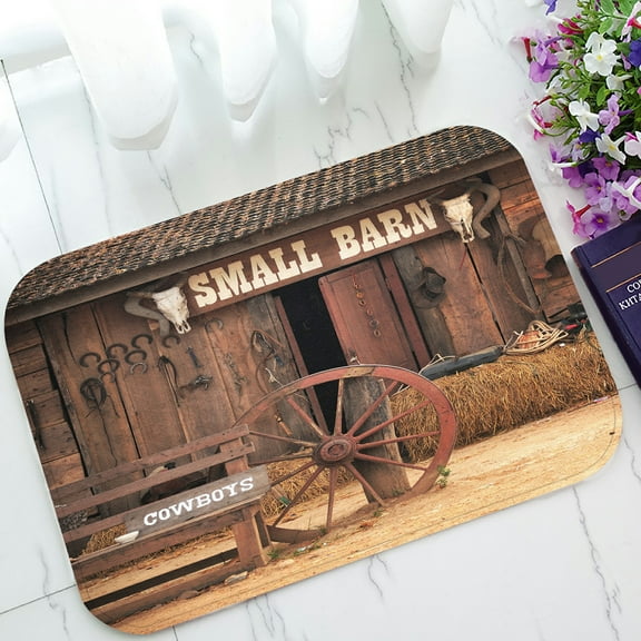ABPHQTO Western Style Cowboy Home Doormat Entrance Rug Area Rug Floor Mat Home Decor 23.5x16.7 Inch