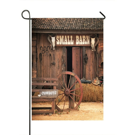 ABPHQTO Western Style Cowboy Home Home Outdoor Garden Flag House Banner Size 28x40 Inch
