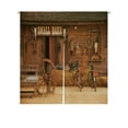 thumbnail image 1 of ABPHQTO Western Style Cowboy Home Japanese Noren Curtain Doorway Door Window Treatment Curtains Cotton Linen Curtain 105x120 cm, 1 of 1