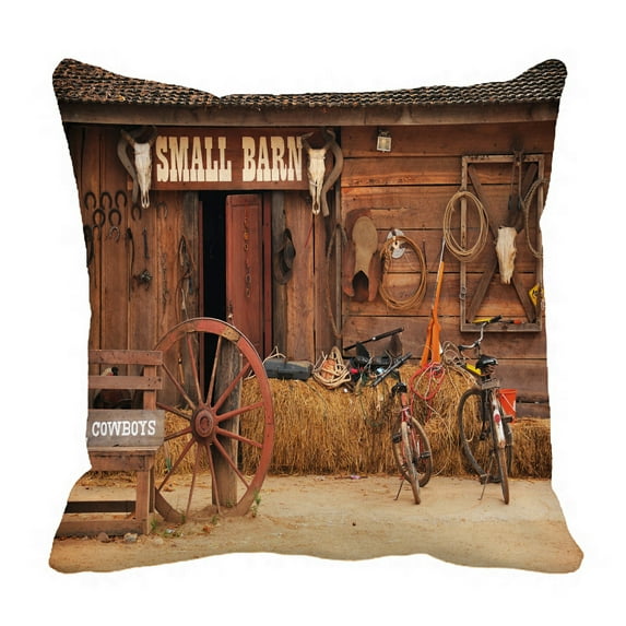 ABPHQTO Western Style Cowboy Home Pillow Case Pillow Cover Pillow Protector Two Sides For Couch Bed 20x20 Inch