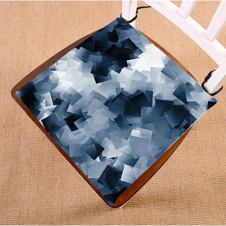 ABPHQTO White And Blue Cubes Chair Pad Seat Cushion Chair Cushion Floor Cushion Two Sides Printing 18x18 Inch