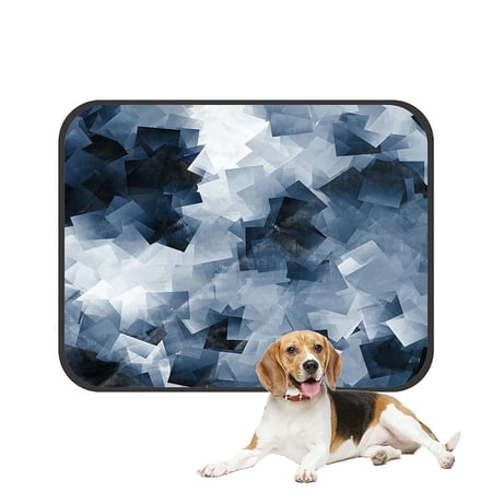 ABPHQTO White And Blue Cubes Pet Dog Cat Bed Pee Pads Mat Cushion Potty Dogs Blankets Crate Bed Kennel 36x48 inch