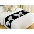 thumbnail image 1 of ABPHQTO White Angel Wing Bed Runner Bedding Scarf Bed Decoration 20x95 inch, 1 of 1