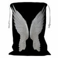 thumbnail image 1 of ABPHQTO White Angel Wing Storage Basket Laundry Bag with Drawstring 24x32 Inch, 1 of 3