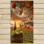 ABPHQTO White Barrel Vineyard Chianti Tuscany Italy Towels,Beach Bath Pool Sprot Travel Hand Spa Towel 30x56 Inch