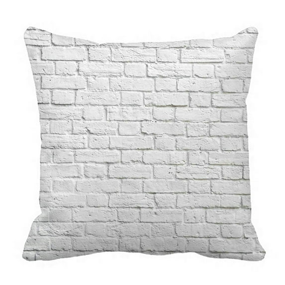 ABPHQTO White Brick Wall Pillow Case Pillow Cover Pillow Protector Two Sides For Couch Bed 20x20 Inch
