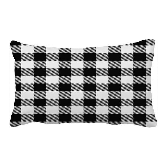 ABPHQTO White Buffalo Plaid Pillow Case Pillow Cover Pillow Protector Two Sides For Couch Bed 20x30 Inch