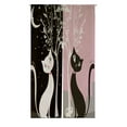 thumbnail image 1 of ABPHQTO White Cat Black Night Sky Day City Stars Moon Tree Japanese Noren Curtain Doorway Door Window Treatment Curtains Cotton Linen Curtain 85x120 cm, 1 of 1
