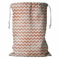 thumbnail image 1 of ABPHQTO White Chevron Light Red Storage Basket Laundry Bag with Drawstring 18x24 Inch, 1 of 3