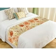 thumbnail image 1 of ABPHQTO White Orange Roses Bed Runner Bedding Scarf Bed Decoration 20x95 inch, 1 of 1