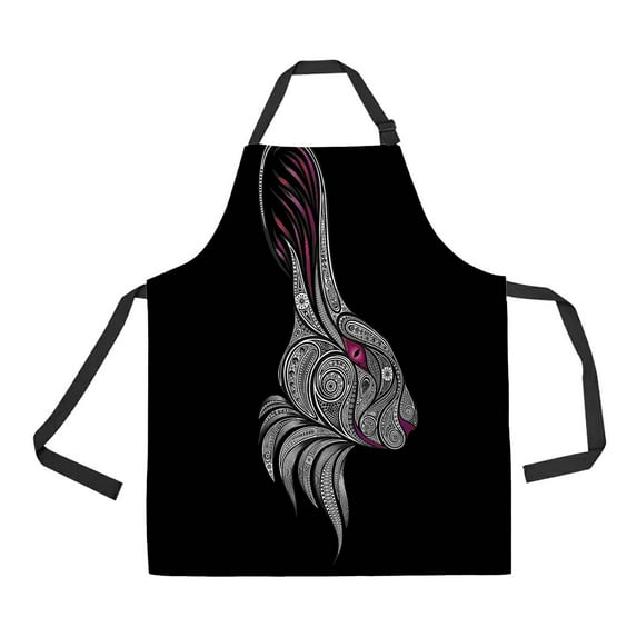 ABPHQTO White Rabbit Apron Home Kitchen Apron with Pockets