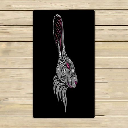 ABPHQTO White Rabbit Towels Beach Bath Pool Sprot Travel Hand Spa Towel 16x28 Inch