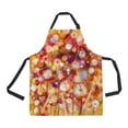 thumbnail image 1 of ABPHQTO White Yellow Red Flowers Yellow Brown Spring Apron Home Kitchen Apron with Pockets, 1 of 1
