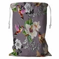 thumbnail image 1 of ABPHQTO Wild Exotic Birds On Branch Flowers Storage Basket Laundry Bag with Drawstring 24x32 Inch, 1 of 3