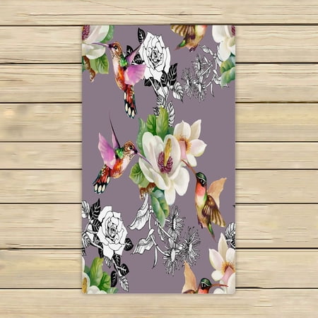 ABPHQTO Wild Exotic Birds On Branch Flowers Towels,Beach Bath Pool Sprot Travel Hand Spa Towel 16x28 Inch